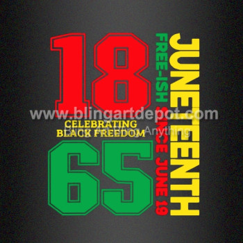 Heat Printed Vinyl Juneteenth Plastisol Transfer for T Shirt Heat Printed Vinyl Juneteenth Plastisol Transfer for T Shirt